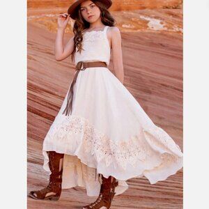 NWT Joyfolie Kat Maxi Dress in Cream, Girls 12